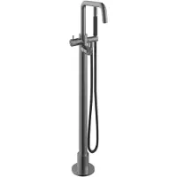 Hotbath Archie AR187EXT Afbouwdeel Voor Vrijstaande Badmengkraan RVS 316 - Geborsteld Gunmetal PVD - RVS 316 - Kranen, Badkranen, Vrijstaande