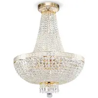Maytoni Kroonluchter kristal Bella, dimbaar, helder / transparant, Woon-/ Eetkamer, Kristal, kroonluchter