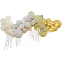 Ginger Ray Ballonboog DIY groen, crème, grijs en goud chroom Pakket