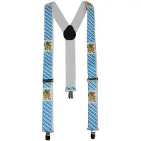 Funny fashion Oktoberfest Beierse Oktoberfest/Bierfeest verkleed bretels voor volwassenen - Verkleedbretels