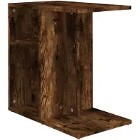 vidaXL Bijzettafel 50x30x50 cm bewerkt hout gerookt eikenkleurig