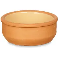 Merkloos Set 6x tapas/creme brulee serveer schaaltjes terracotta/geel 8x4 cm - Snack en tapasschalen