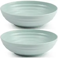 Forte Plastics Set van 4x kommetjes/schaaltjes - Dessert/ontbijt - Kunststof - D19 cm - Mintgroen - Kommetjes