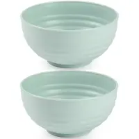 Forte Plastics Set van 4x kommetjes/schaaltjes - Dessert/ontbijt - Kunststof - D13 cm - Mintgroen - Kommetjes