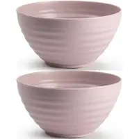 Forte Plastics Set van 4x kommetjes/schaaltjes - Dessert/ontbijt - Kunststof - D15 cm - Oudroze - Kommetjes