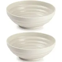 Forte Plastics Set van 4x kommetjes/schaaltjes - Dessert/ontbijt - Kunststof - D13 cm - Beige - Kommetjes