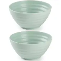 Forte Plastics Set van 4x kommetjes/schaaltjes - Dessert/ontbijt - Kunststof - D14 cm - Mintgroen - Kommetjes