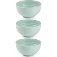 Forte Plastics Set van 6x kommetjes/schaaltjes - Dessert/ontbijt - Kunststof - D13 cm - Mintgroen - Kommetjes