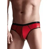 Regnes Fetish Planet -Wetlook Men's brazilian style briefs - Red