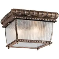 Kichler LED Buitenlamp Venetian Rain | 2X E14 Max 60W | IP44 | Dimbaar | Brushed Bronze