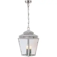 Elstead Lighting LED Buiten Hanglamp Mansion House | 3X E14 Max 60W | IP44 | Dimbaar | Polished Nickel