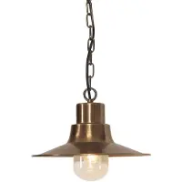 Elstead Lighting LED Buiten Hanglamp Sheldon | 1X E27 Max 60W | IP44 | Dimbaar | Aged Brass