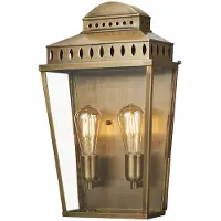 Elstead Lighting LED Wand Buitenlamp Mansion House | 2X E27 Max 60W | IP44 | Dimbaar | Aged Brass
