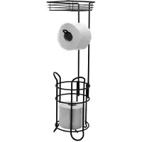 Sapho Mila toiletrolhouder 18x59cm zwart