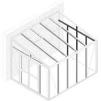 Vitavia Versterkingskit Voor Athenis Broeikas 10200 Gepoedercoat Aluminium Wit