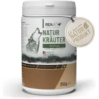 ReaVET - Natuurlijke kruidenmix voor Honden - Als onmisbare aanvulling op een BARF- of ander menu - Zonder kunstmatige toevoegingen - 250g