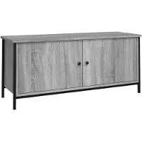 vidaXL Tv-meubel 102x35x45 cm bewerkt hout grijs sonoma eikenkleurig