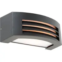 QAZQA Moderne wandlamp antraciet IP44 - Hurricane 1
