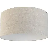 QAZQA Stoffen lampenkap lichtgrijs rond 50/50/25