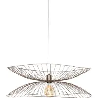 QAZQA Design Hanglamp Donker Brons met Dubbele Kap - Pua