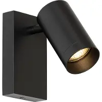 QAZQA Moderne wandlamp zwart verstelbaar met schakelaar - Jeana Luxe
