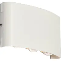 QAZQA Buiten wandlamp wit incl. LED 6-lichts IP54 - Silly