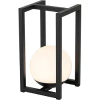 QAZQA Buitenlamp tafellamp zwart inclusief oplaadbare LED met touch sensor - Nowi