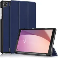 Lunso - Lenovo Tab M8 Gen 4 (8 inch) - Tri-Fold Bookcase hoes - Donkerblauw