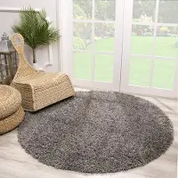 Muratap Loca shaggy rond vloerkleed hoogpolig- 120 cm rond