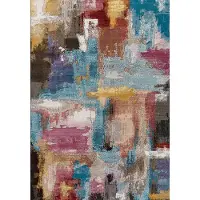 Muratap Picasso artisan vintage vloerkleed multi laagpolig- 240x340 cm