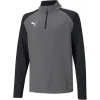 Puma Sportief sweatshirt 'Liga' grijs / zwart / wit