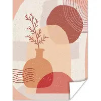 PosterMonkey Poster Bloemen - Abstract - Boho - Pastel - 120x160 cm XXL
