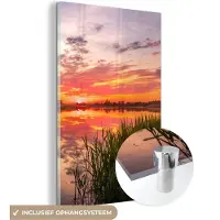 MuchoWow Glasschilderij 20x30 cm - Schilderij acrylglas - Water - Lucht - Natuur - Foto op glas - Schilderijen