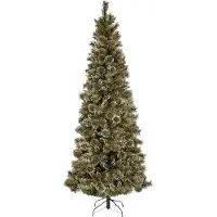 Merkloos Glittery Bristle kerstboom - 183 cm