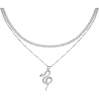 Yehwang Dubbele ketting - Chained Snake - Zilver