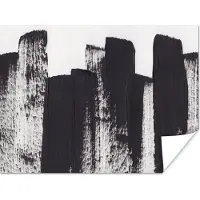 PosterMonkey Poster Verf - Abstract - Zwart - Wit - 80x60 cm