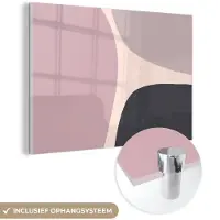 MuchoWow Glasschilderij 180x120 cm - Schilderij acrylglas - Pastel - Design - Minimalisme - Foto op glas - Schilderijen
