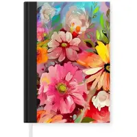 MuchoWow Notitieboek - Schrijfboek - Bloemen - Kunst - Schilderij - Botanisch - Notitieboekje klein - A5 formaat - Schrijfblok