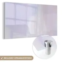 MuchoWow Glasschilderij 40x20 cm - Schilderij acrylglas - Pastel - Verf - Design - Foto op glas - Schilderijen