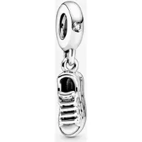 Fler | 925 Sterling Zilver Bedel | Gymschoen | 925 Sterling Zilver | Zirkonia | Past op populaire bedel armbanden (standaard - 3mm) | armbandbedel | schoen | gympje | Bedels Charms Beads