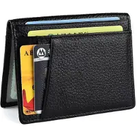 Telestore kaarthouder pasjes - PU leer - portemonnee - dames - heren - RFID beveiliging - bankpas beschermhoesje - zwart - Pasjeshouder - 10 pasjes
