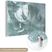 MuchoWow Glasschilderij 180x120 cm - Schilderij acrylglas - Acrylverf - Abstract - Design - Foto op glas - Schilderijen