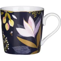 Sara Miller London - Orchard Mug Navy - Blauw - Mok - Ø 9,8 cm, H 10,6 cm, 0,34 l