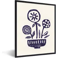 PosterMonkey Fotolijst incl. Poster - Bloemen - Planten - Vaas - Abstract - 60x80 cm - Posterlijst