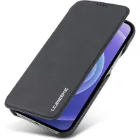 LC.Imeeke Apple iPhone 13 Hoesje Retro Portemonnee Book Case Zwart