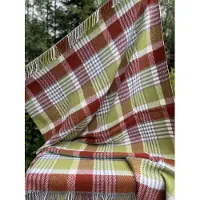 R&D Leder Wollen deken Tartan 'Lee" - geruit - Plaid - 100% nieuwe wol -extra zacht - dik - warm - licht - kwaliteit - cadeau tip- 130x210cm