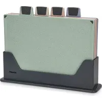 Fissman Luxe Index Snijplankenset - Met Houder - 4 Stuks - 30x22.5cm