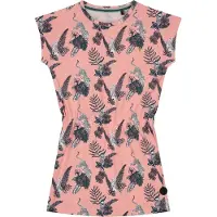 LEVV jersey jurk Gemma met all over print lichtroze/donkerblauw/wit Lichtroze/donkerblauw/wit 92