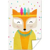 PosterMonkey Dieren - Kleuren - Vos - Portret