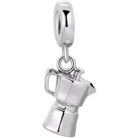 Fler | Past op populaire bedel armbanden (standaard-3mm) | armbandbedel | Italiaans koffiezetapparaat | Koffie | Koffieliefhebber | Espresso | HangBedel Charm | 925 Sterling Zilver | Cadeau |